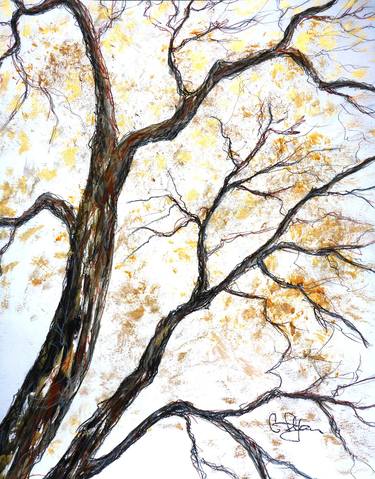 Print of Expressionism Tree Paintings by Cristina Stefan