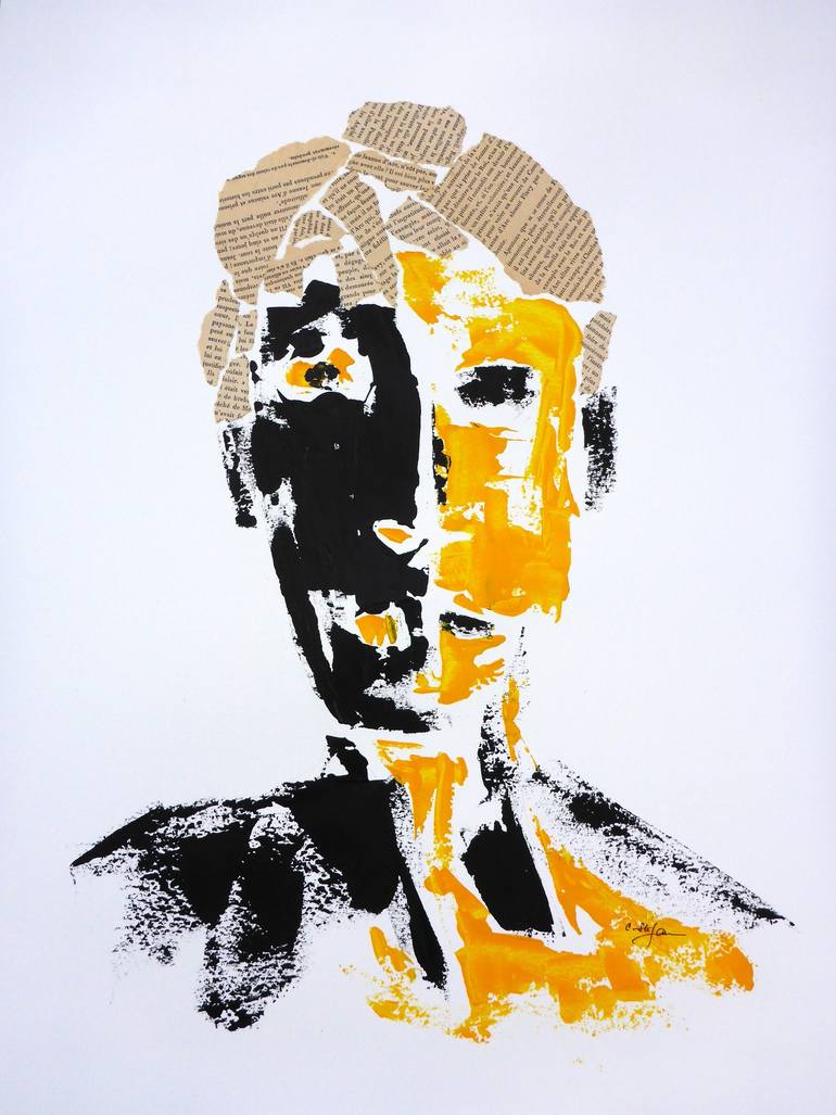 The Literary Man Painting by Cristina Stefan | Saatchi Art