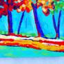 Autumn Trees - Detail with signature