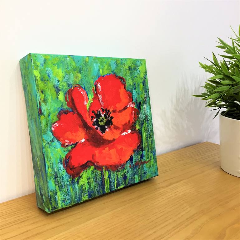 Original Impressionism Floral Painting by Cristina Stefan