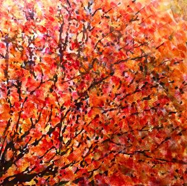 Original Abstract Expressionism Tree Paintings by Cristina Stefan