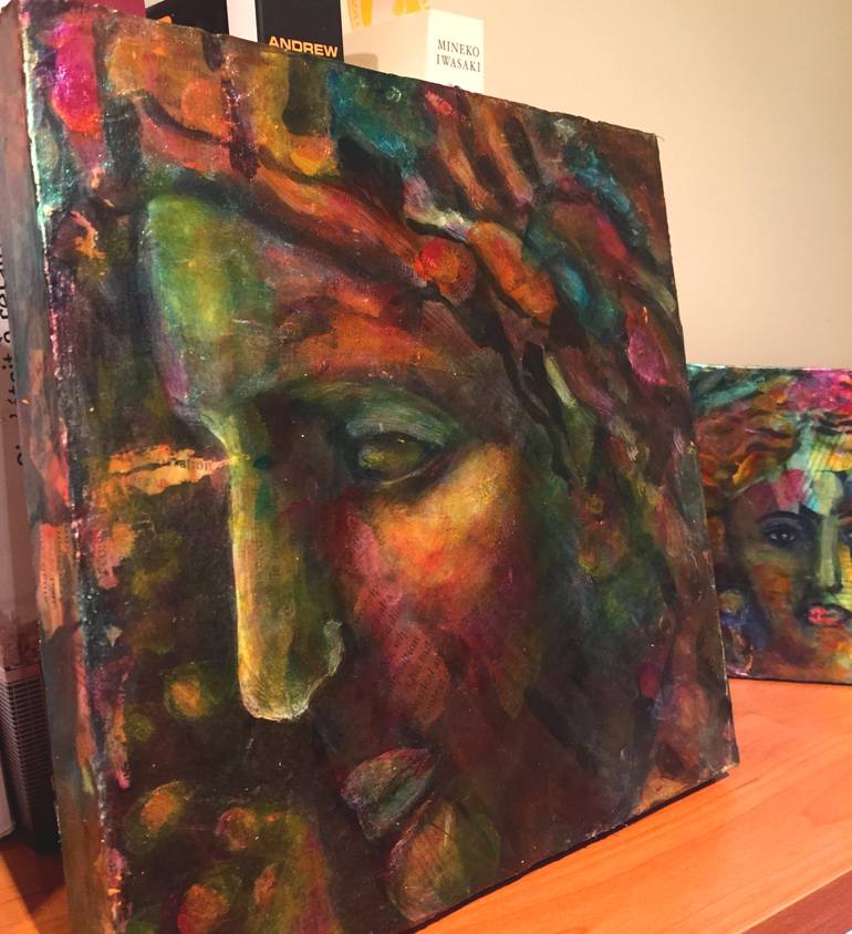 Original Expressionism Men Painting by Cristina Stefan