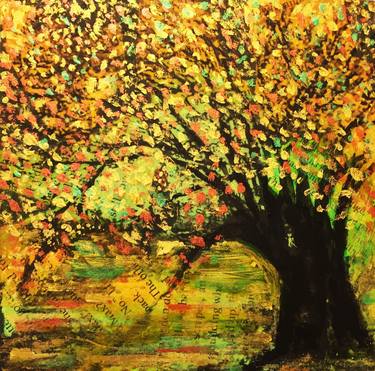 Print of Expressionism Tree Paintings by Cristina Stefan