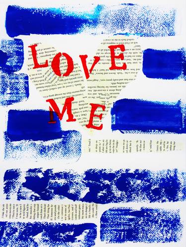 Love Me - Blue & Red Abstract thumb