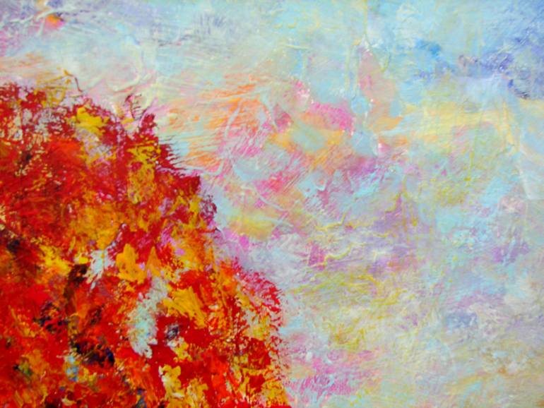 Original Abstract Expressionism Landscape Painting by Cristina Stefan