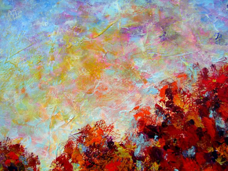 Original Abstract Expressionism Landscape Painting by Cristina Stefan