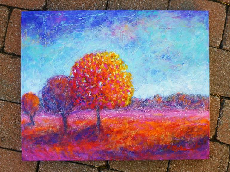 Original Impressionism Landscape Painting by Cristina Stefan