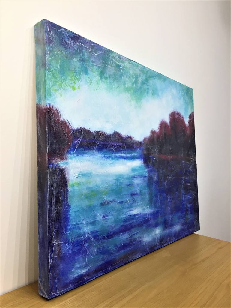 Original Abstract Landscape Painting by Cristina Stefan
