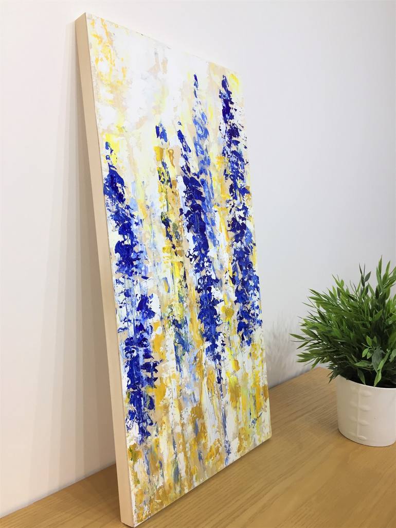 Original Abstract Floral Painting by Cristina Stefan