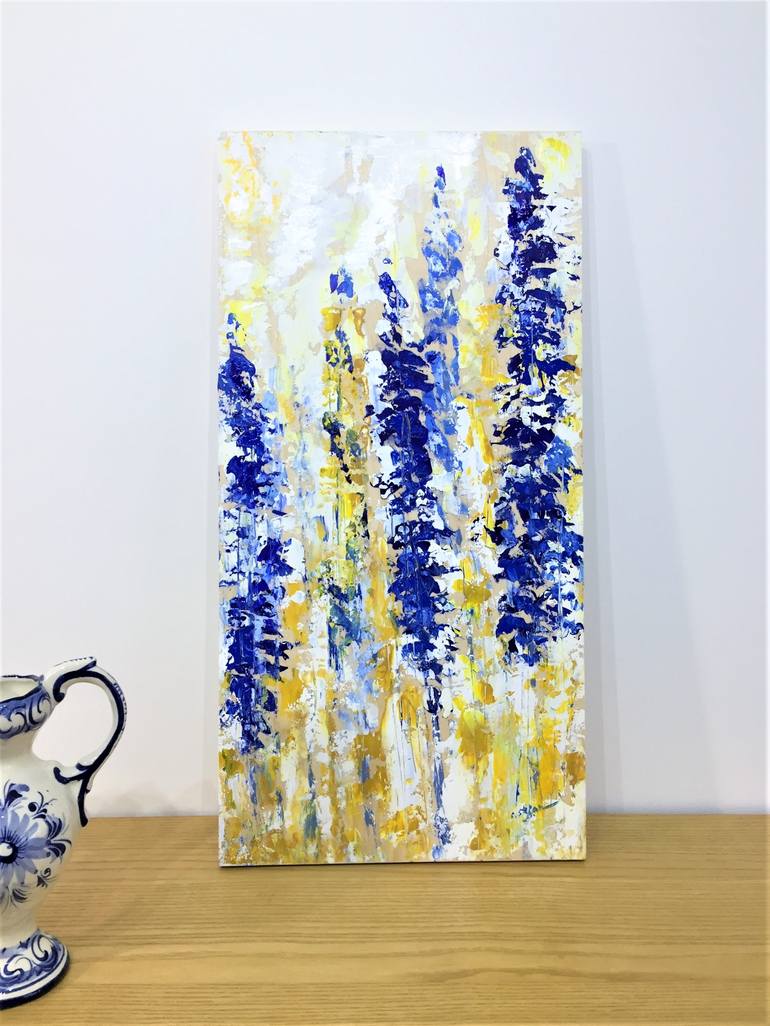 Original Abstract Floral Painting by Cristina Stefan
