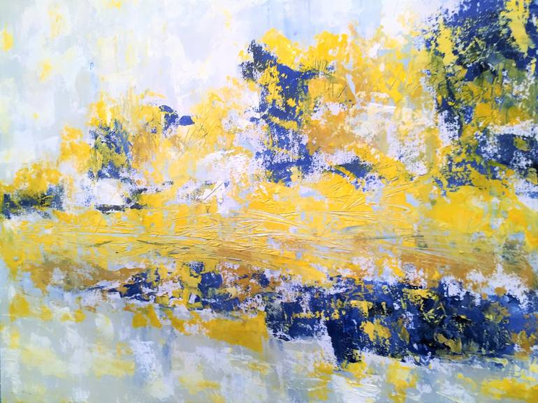 Original Abstract Landscape Painting by Cristina Stefan