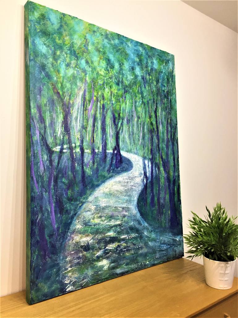 Original Abstract Landscape Painting by Cristina Stefan