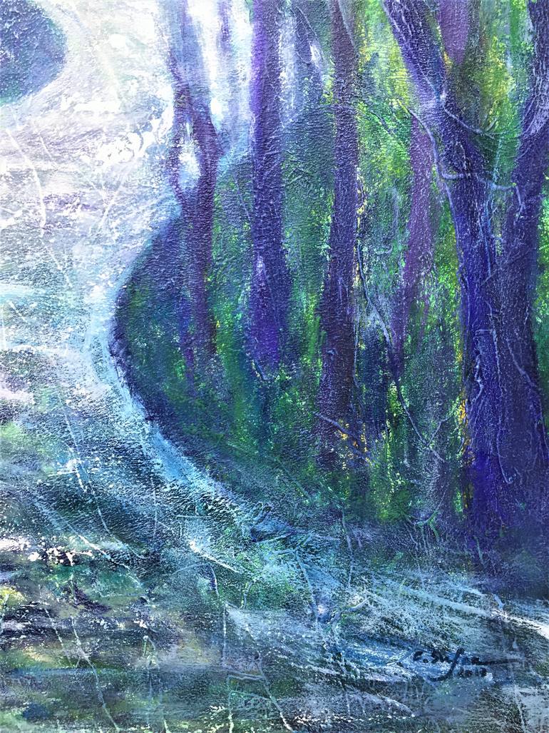 Original Abstract Landscape Painting by Cristina Stefan