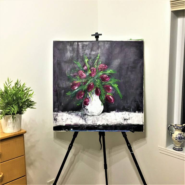 Original Abstract Still Life Painting by Cristina Stefan
