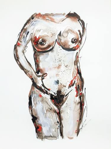 Original Expressionism Nude Paintings by Cristina Stefan