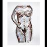 Nude #001 by CStefan - Exemple of the painting in a frame (frame not included)