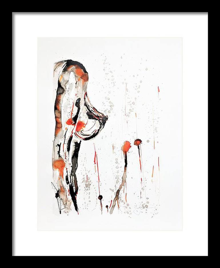 Original Abstract Expressionism Nude Painting by Cristina Stefan