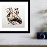 Woman Nude - Fragments #001 - example of the framed artwork (frame NOT included) 