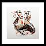 Woman Nude - Fragments #001 - example of the framed artwork (frame NOT included) 