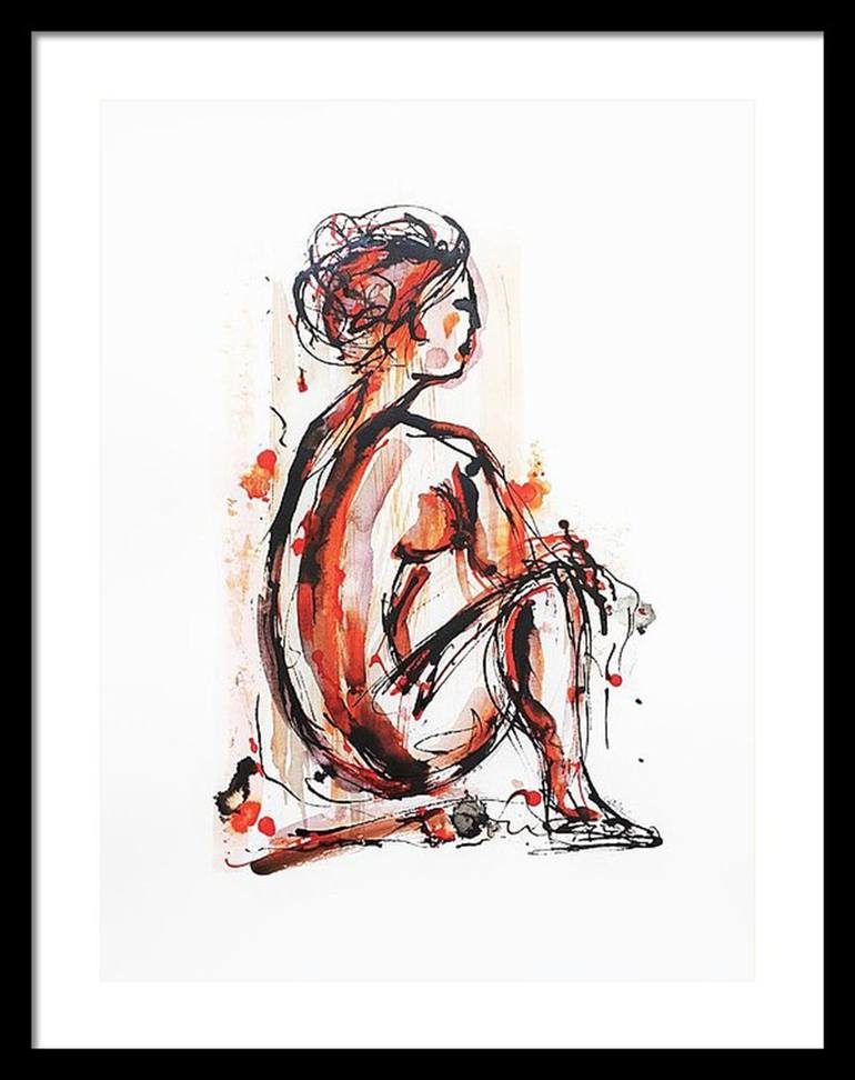 Original Figurative Nude Painting by Cristina Stefan