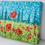 Red Poppies - impressionist painting (pointillism) - by C.Stefan (ArtStudio29)
