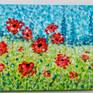 Red Poppies #002 - pointillism - Painting by C.Stefan (ArtStudio29)