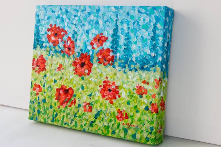 Original Impressionism Floral Painting by Cristina Stefan