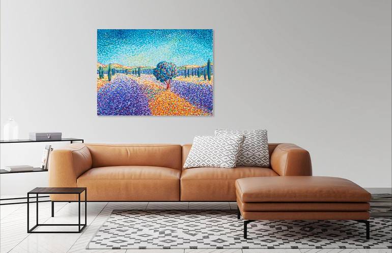 Original Abstract Expressionism Landscape Painting by Cristina Stefan