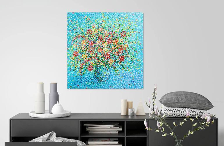 Original Impressionism Floral Painting by Cristina Stefan