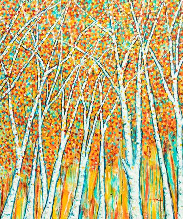 Print of Impressionism Tree Paintings by Cristina Stefan