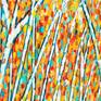 Abstract Birch Forest - Fall Colors - detail