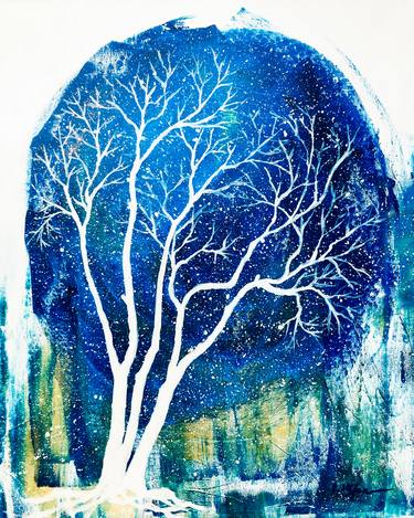 Print of Expressionism Tree Paintings by Cristina Stefan