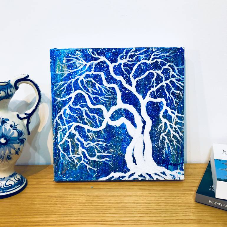 Original Abstract Tree Painting by Cristina Stefan
