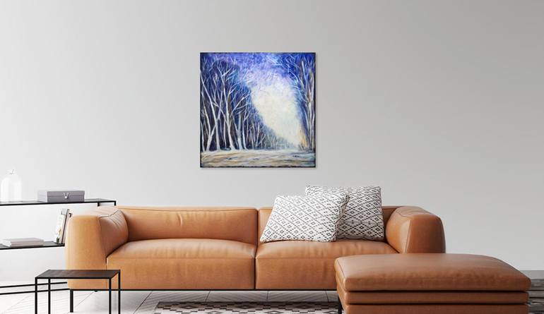 Original Abstract Expressionism Landscape Painting by Cristina Stefan