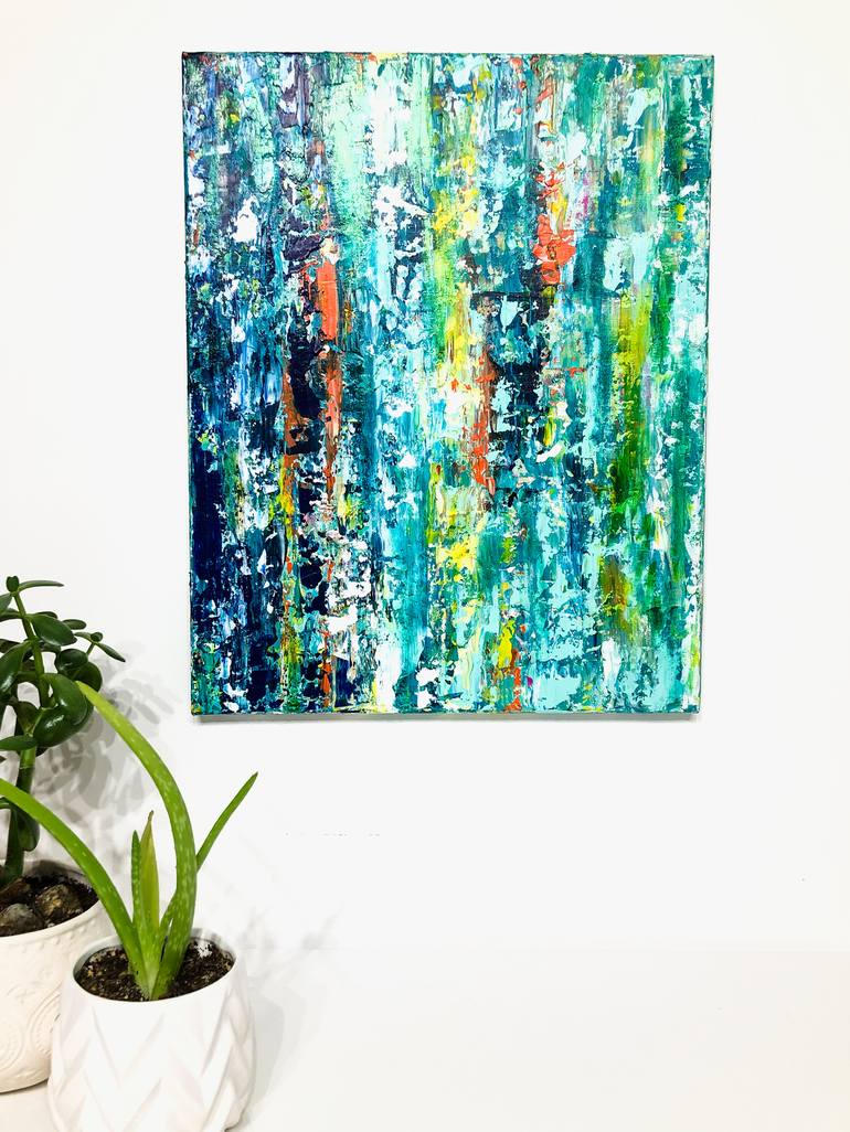 Original Abstract Expressionism Abstract Painting by Cristina Stefan