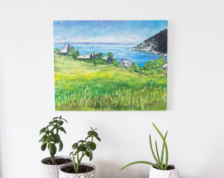 Original Impressionism Landscape Painting by Cristina Stefan