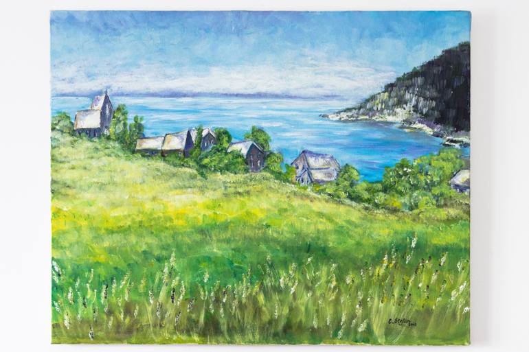 Original Impressionism Landscape Painting by Cristina Stefan