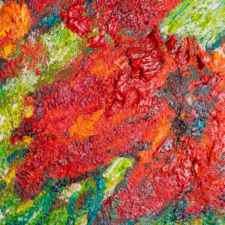 Original Abstract Expressionism Floral Painting by Cristina Stefan