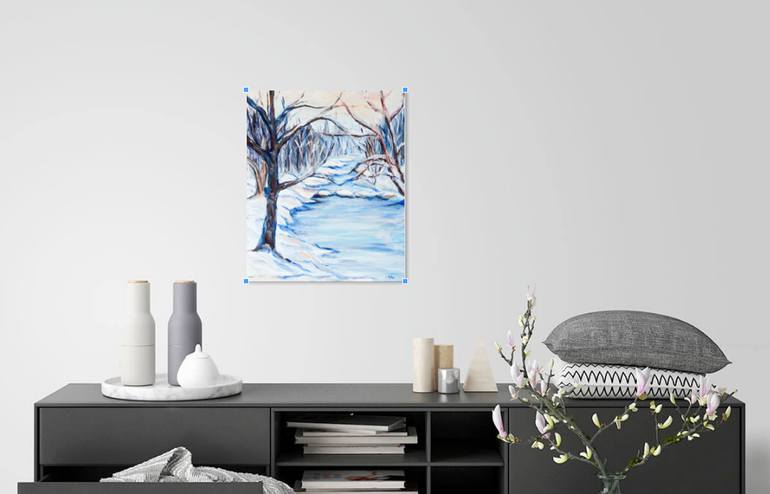 Original Impressionism Landscape Painting by Cristina Stefan