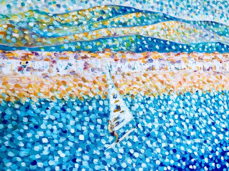 Original Impressionism Seascape Painting by Cristina Stefan