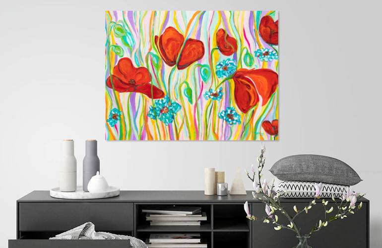 Original Garden Painting by Cristina Stefan