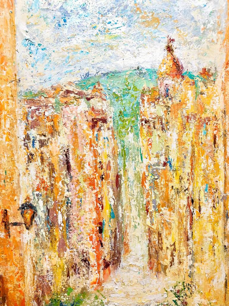 Original Abstract Expressionism Landscape Painting by Cristina Stefan