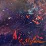 Seascape at Sunset in Spain - original painting (detail - signature)