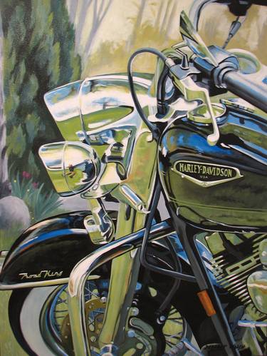 Print of Motorcycle Paintings by Deborah Walsh