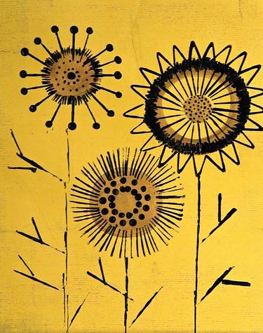 Print of Floral Printmaking by Deborah Walsh