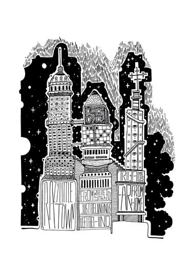 Original Cities Drawings by Gul Ari