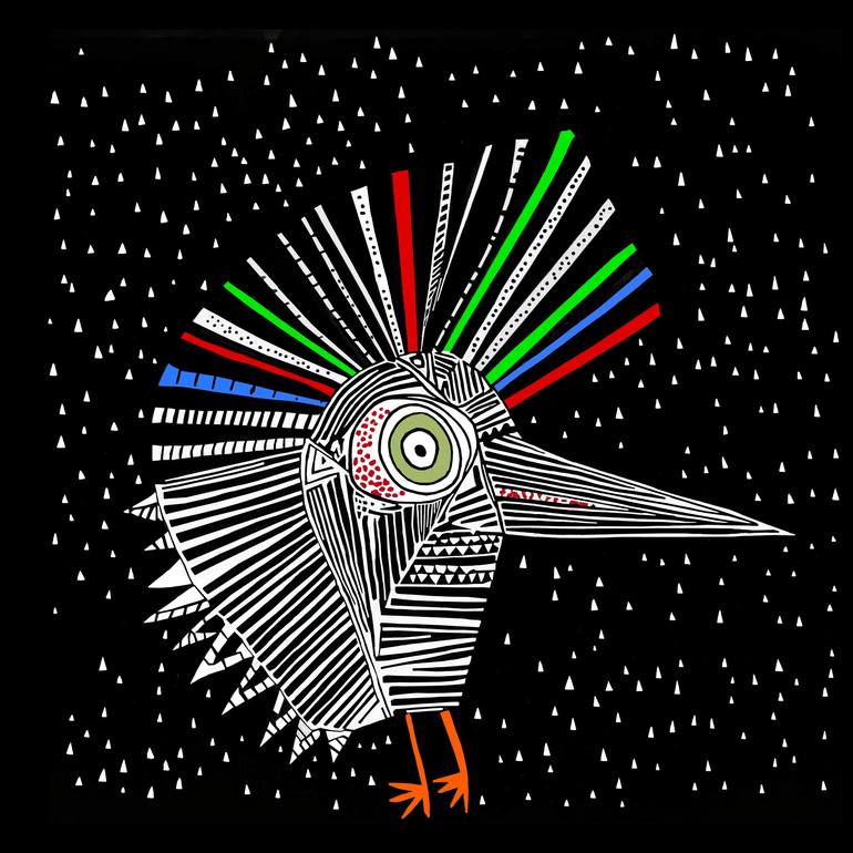 "Whimsical Bird # 41" - Print