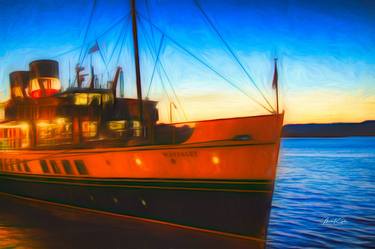 Original Photorealism Boat Mixed Media by Mark Gillan
