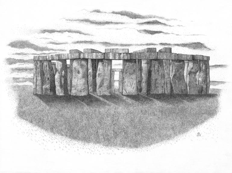 Stonehenge I Drawing by Brett Rhodes Saatchi Art
