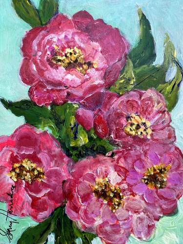 Original Art Deco Floral Paintings by Sherry Harradence